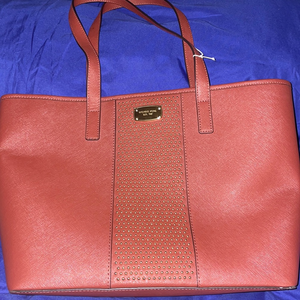 Michael Kors “Micro Stud” Center Stripe Small Travel Tote Bag